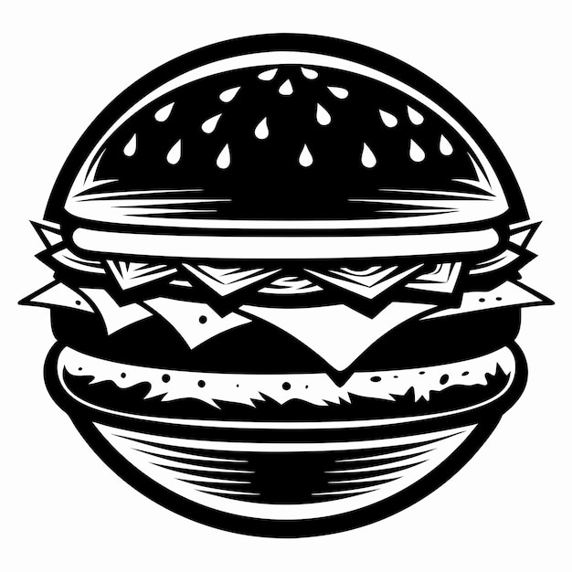 Hamburger Icon on Black and White Vector Backgrounds