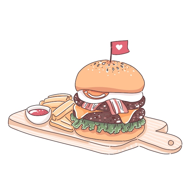 hamburger illustration