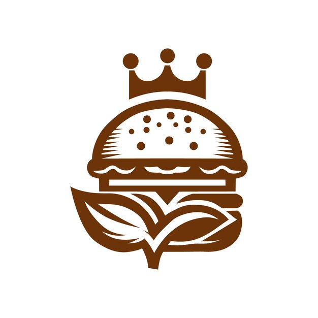 Vector a hamburger with a crown on it that says burger