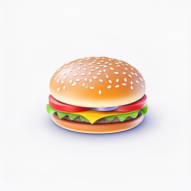 Vector a hamburger with a hamburger on it and a white background