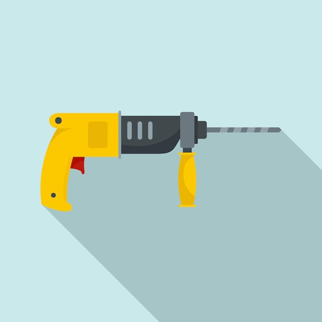 Hammer drill icon Flat illustration of hammer drill vector icon for web design