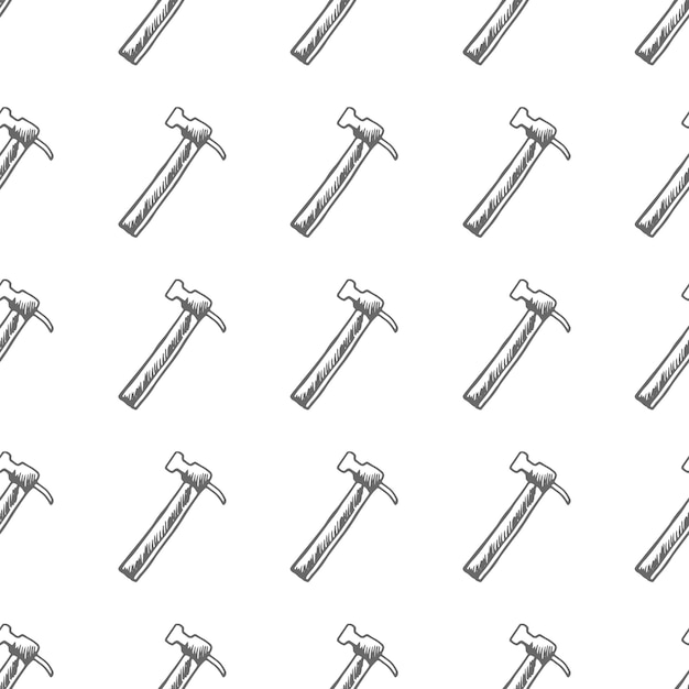 Hammer seamless vector pattern