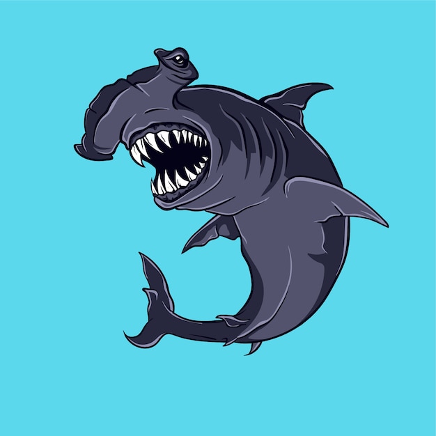 Hammer Shark vector illustration