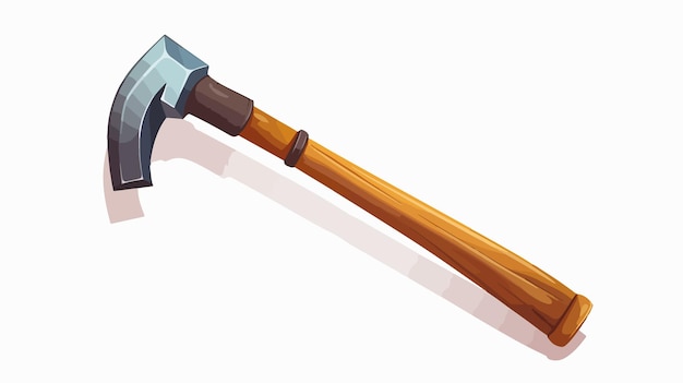 a hammer with a wooden handle is shown in a photo