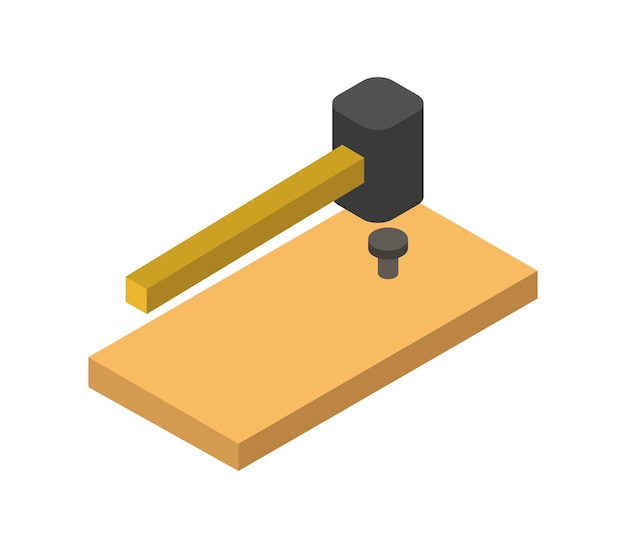 Hammering on isometric wood