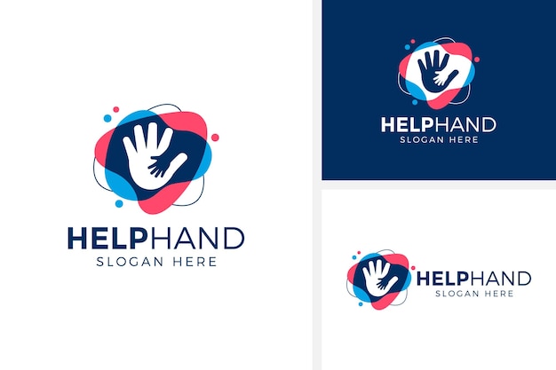 hand care logo design icon vector illustration