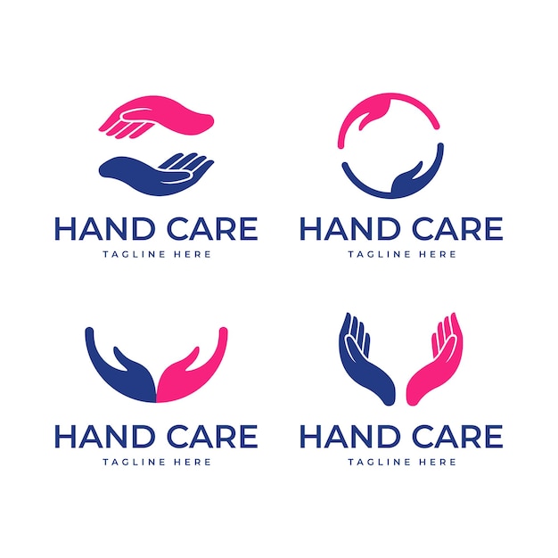 hand care logo design template hand care vector icon illustration