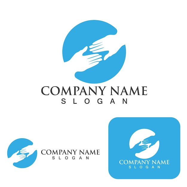 Hand care logo and symbol vector template eps10