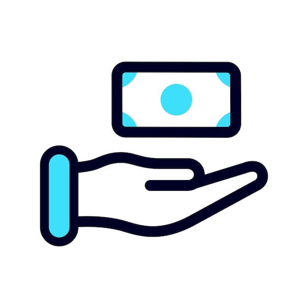 Hand And Cash design icon vector