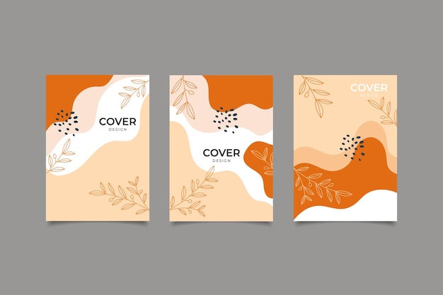 Hand draw abstract shapes cover collection