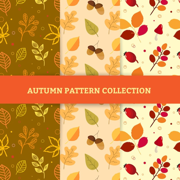 Hand draw autumn patterns