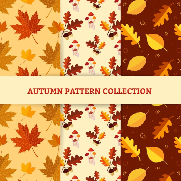 Hand draw autumn patterns