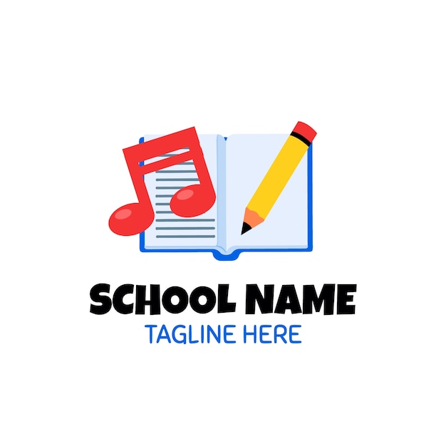 Hand draw elementary school logo design