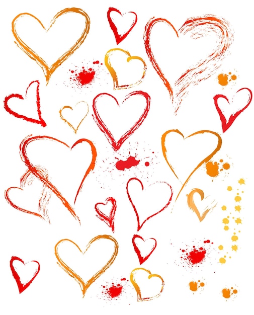 hand draw hearts for valentine