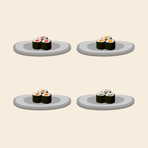 Vector hand draw japanese cuisine illustration vector