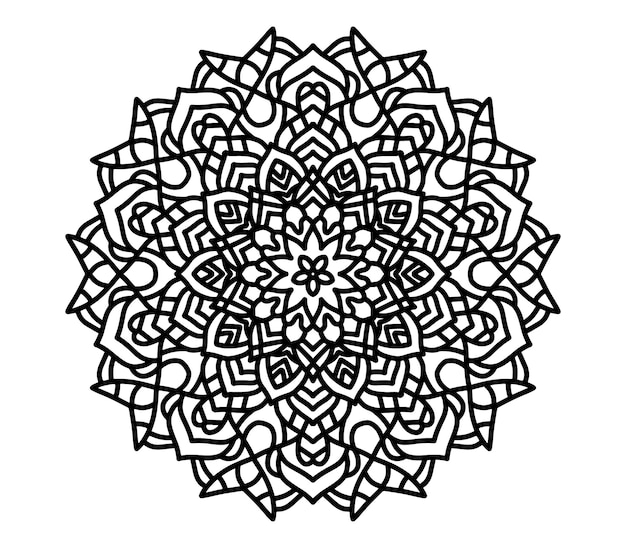 hand draw mandala coloring page for adult and kids kdp interior