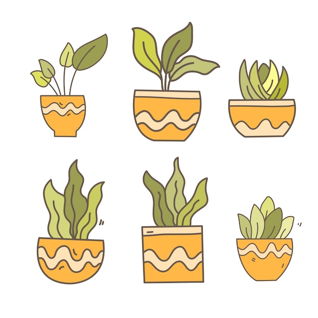 hand draw plants vector set bundle plants vector set bundle