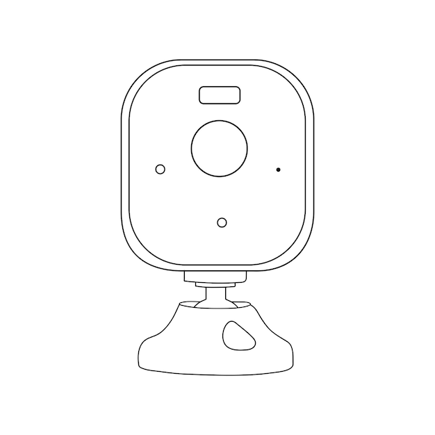 Hand drawing CCTV camera Technology Vector Pack Tech Clipart Electronics Clipart Compute