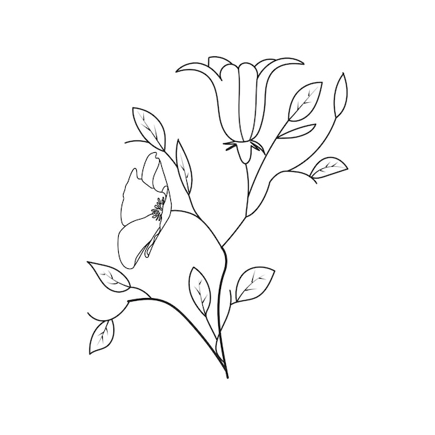 Hand drawing flowers for greeting cards, Coloring book, invitations, Henna drawing, and tattoo.