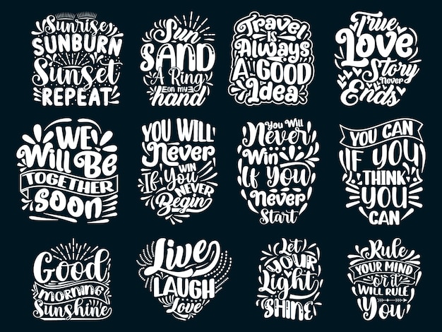 Vector hand drawing motivational quotes t-shirt design