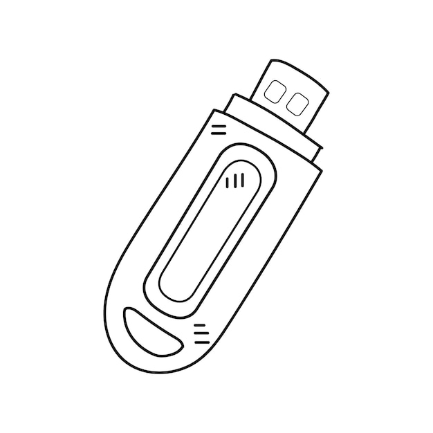 Hand drawing Pendrive Technology Vector Pack Tech Clipart Electronics Clipart Compute