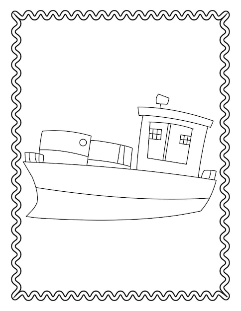 Hand drawing ship vector