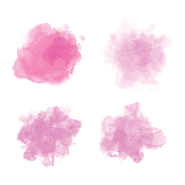 Hand drawing watercolor background vector set