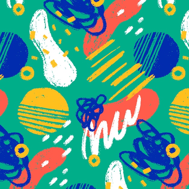 Hand drawn abstract doodle pattern design