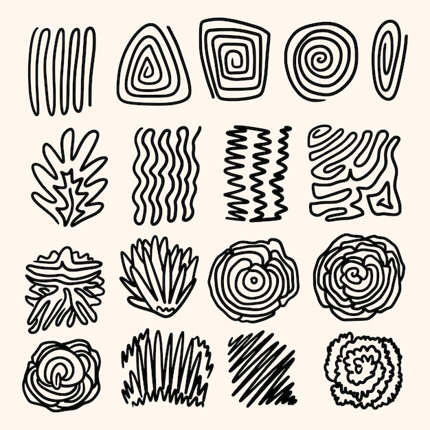 hand drawn abstract element pattern