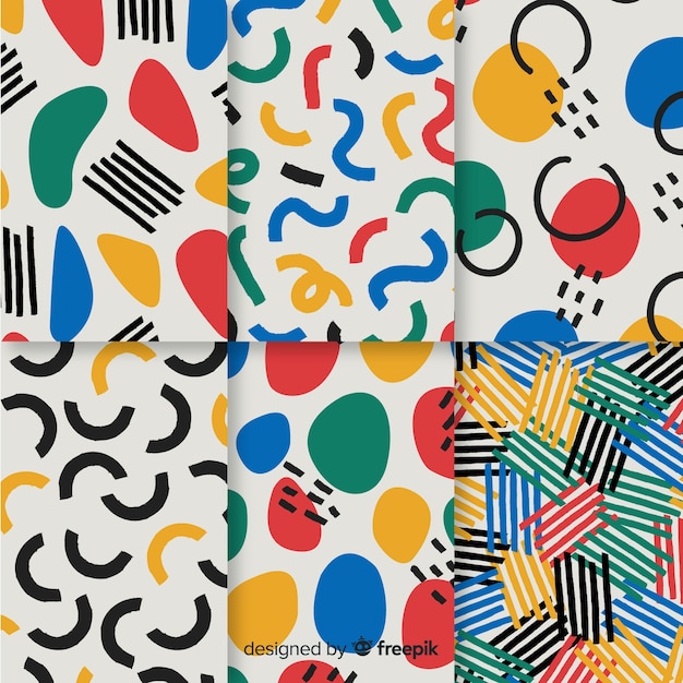 Hand drawn abstract pattern collection