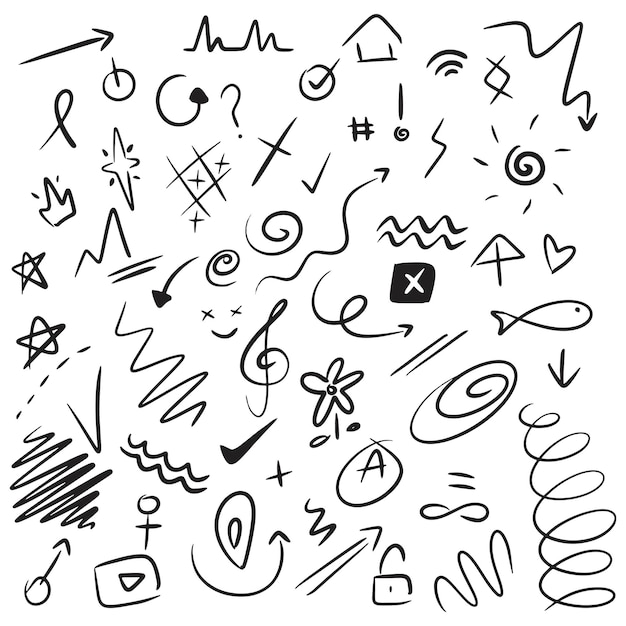 Hand drawn abstract scribble doodle