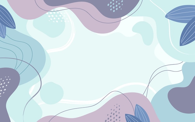 Hand drawn abstract shapes background