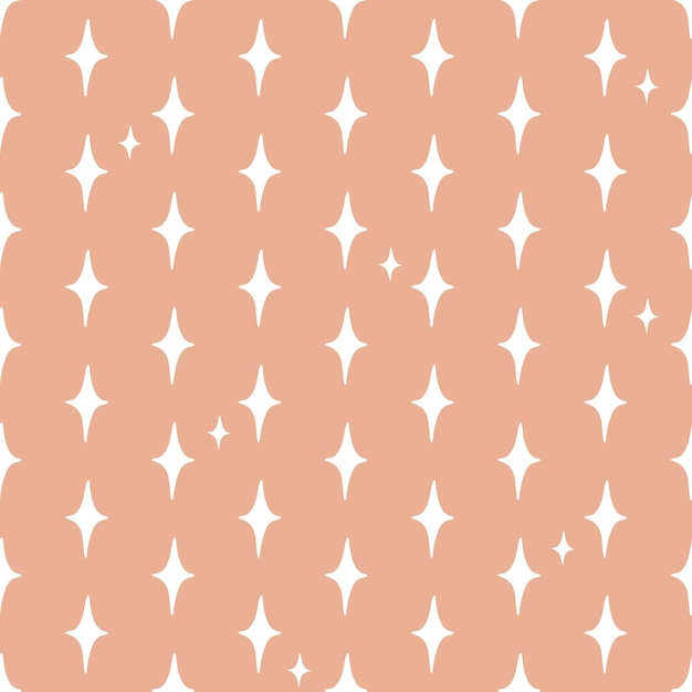 Hand drawn abstract star seamless vector pattern