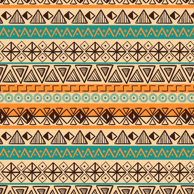 Hand drawn african pattern design