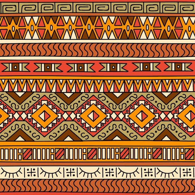 Hand drawn african pattern