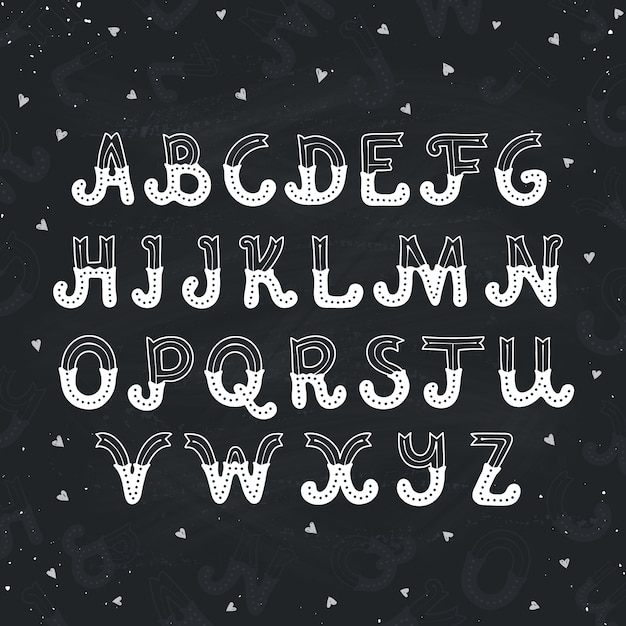 Hand drawn alphabet