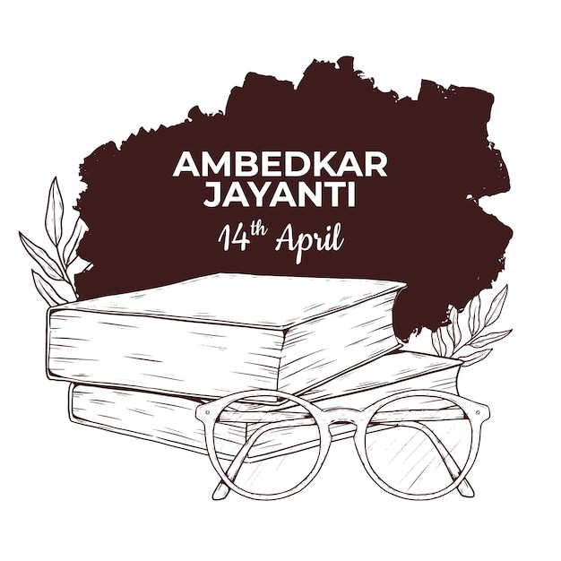 Vector hand drawn ambedkar jayanti illustration