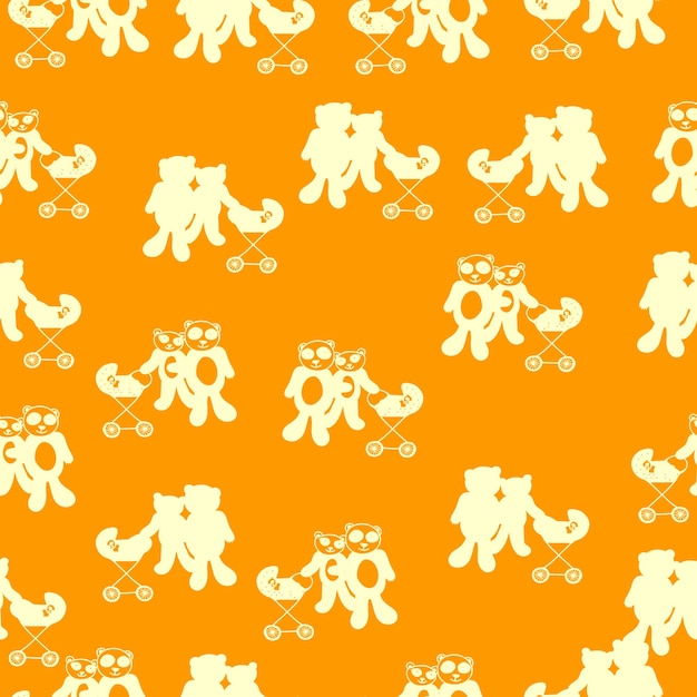 Hand drawn animal seamless pattern