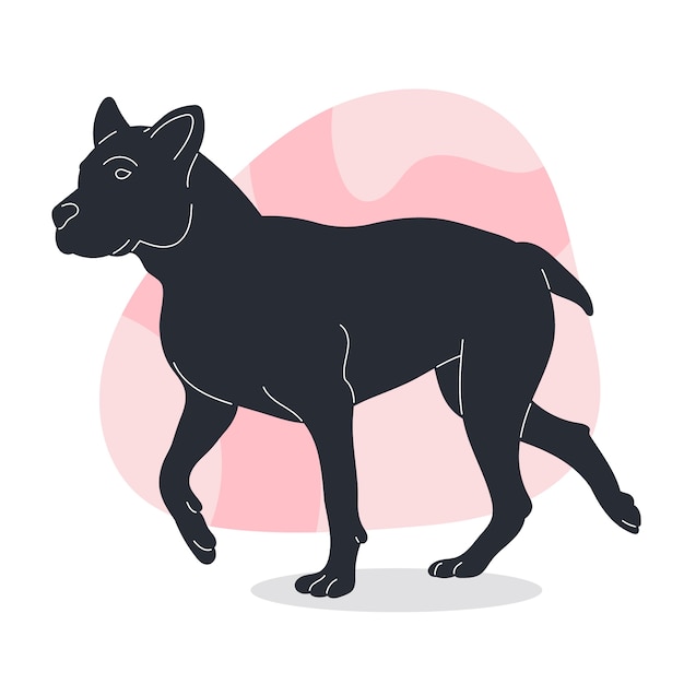 Hand drawn animal silhouette illustration