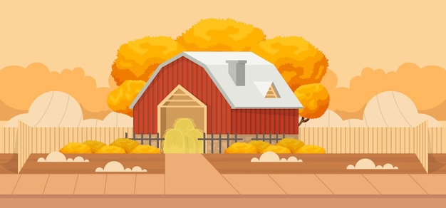 Hand drawn autumn background. Vector Illustration