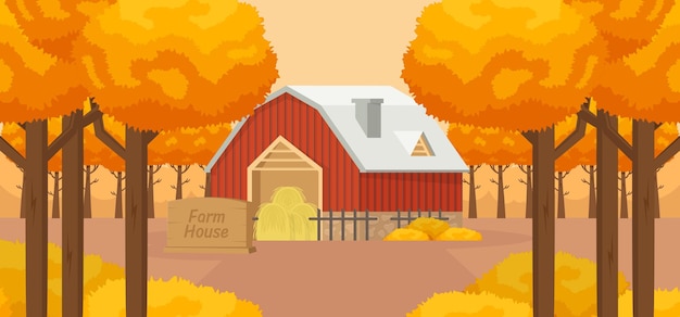 Hand drawn autumn background. Vector Illustration