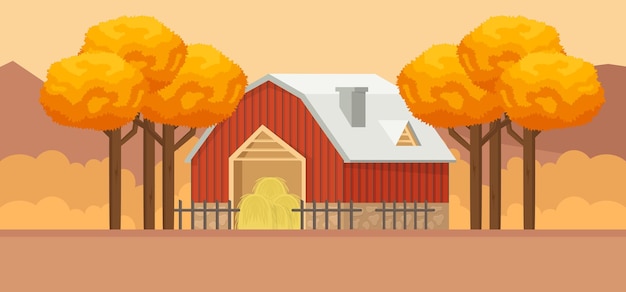 Hand drawn autumn background. Vector Illustration