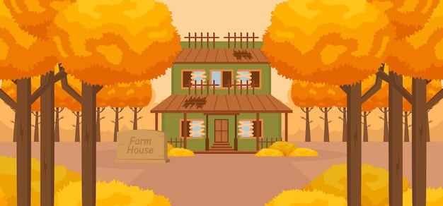 Hand drawn autumn background. Vector Illustration