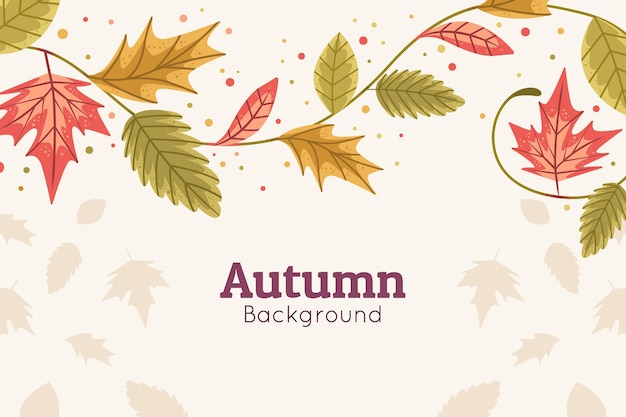 Hand drawn autumn background