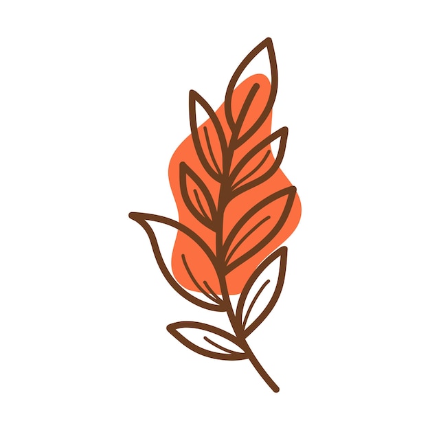 Hand drawn autumn leaves