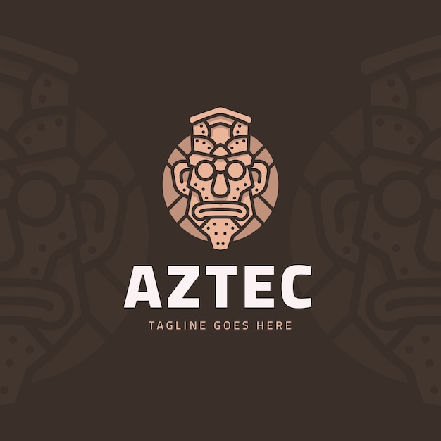 Hand drawn aztec logo