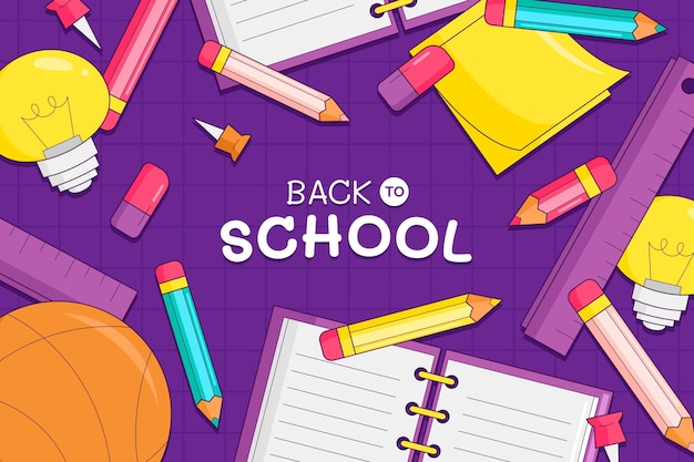 Hand drawn back to school background