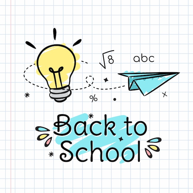 Hand drawn back to school banner