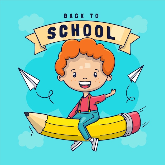 Hand drawn back to school illustration