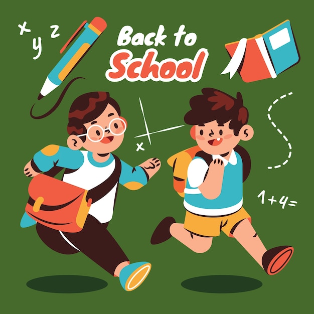 Hand drawn back to school illustration